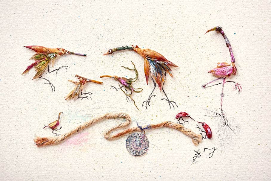 MIniaturecollagewithFlamingo