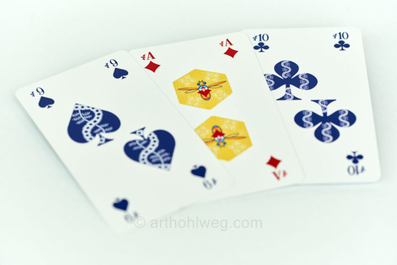 Drei Karten aus MatriaSkat -Skatsdeck von Magdalena Hohlweg