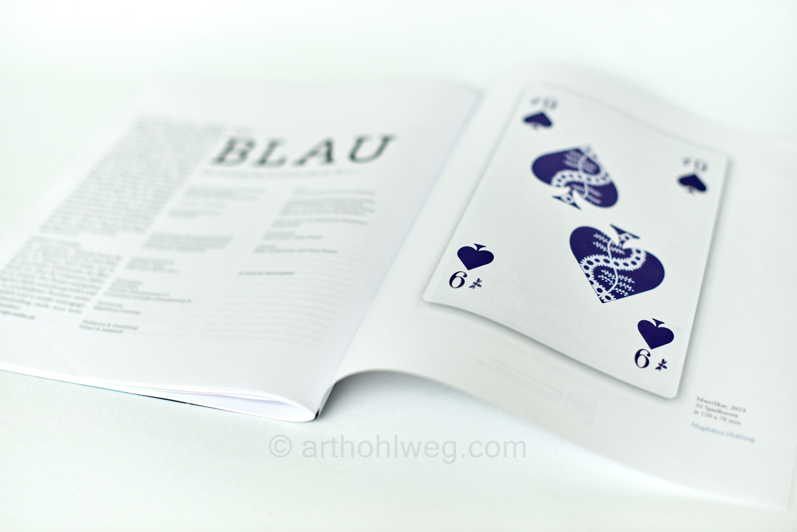 Katalogseite zur Ausstellung mitBLAU