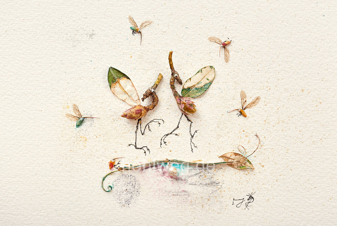 Mating dance of the cranes