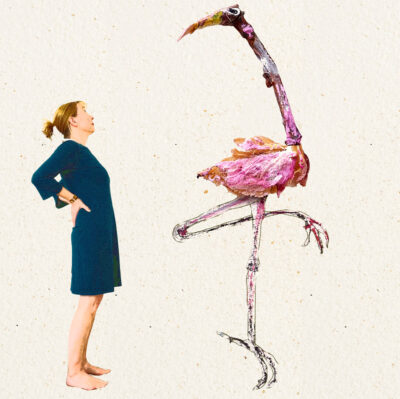 The flamingo is also pink. I prefer to wear blue