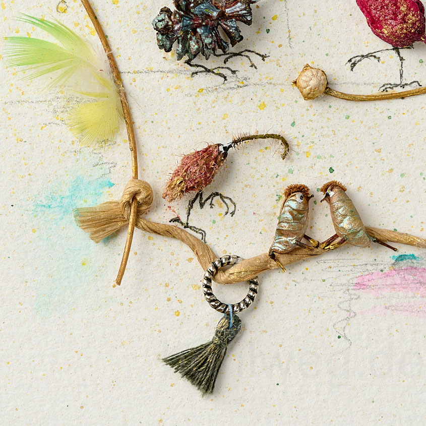 Excerpt from a miniature collage by Magdalena Hohlweg with found objects